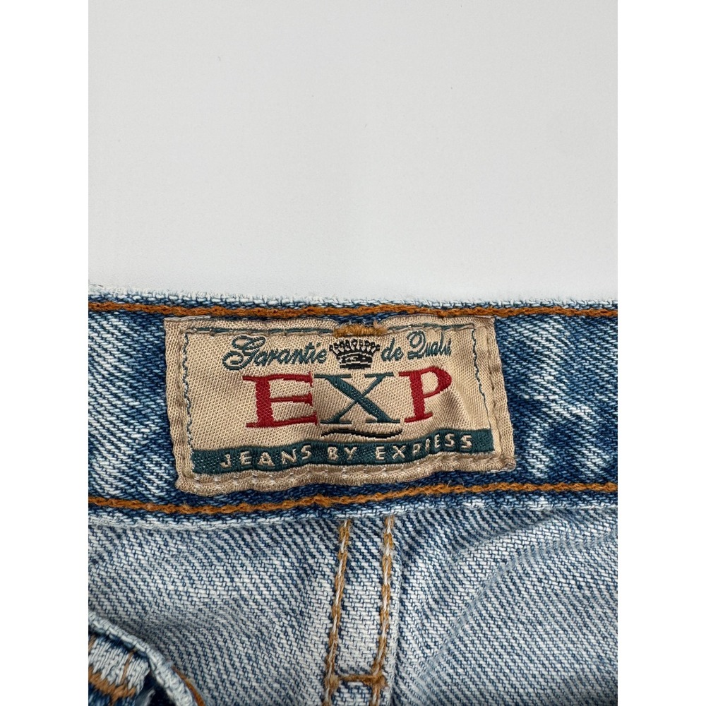 Vintage EXP Jeans by Express High Waisted Mom Jeans Blue Size 11/12 Made in USA - Picture 8 of 9